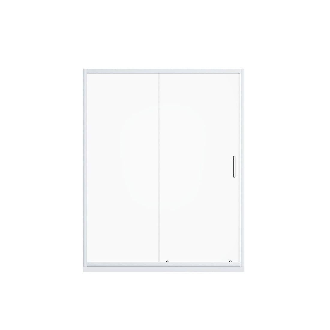 Pivot Shower Door With Handle, 1 / 4&quot; Thick - Chrome