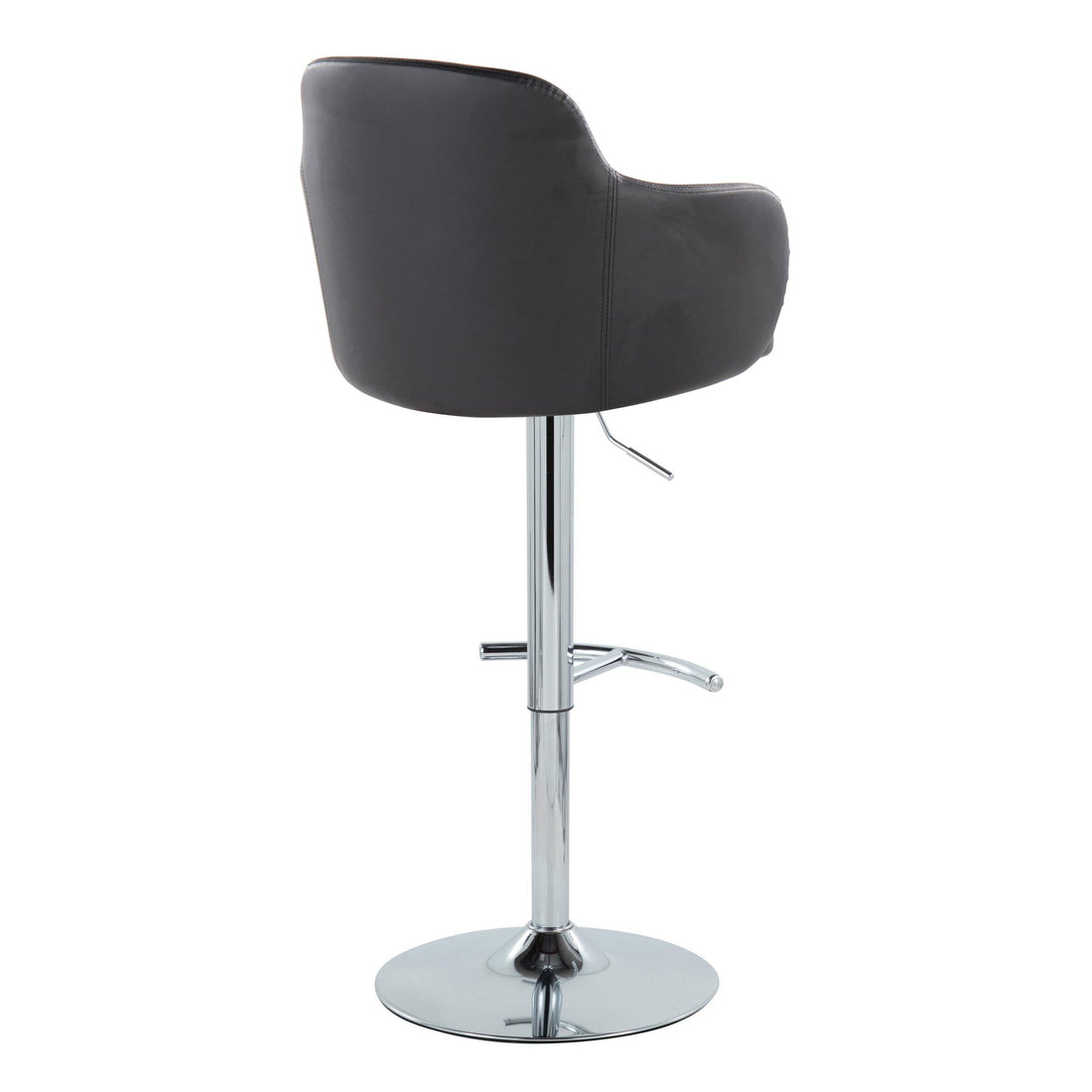 Boyne - Contemporary Adjustable Barstool With Swivel &amp; Rounded T Footrest (Set of 2)