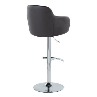 Boyne - Contemporary Adjustable Barstool With Swivel &amp; Rounded T Footrest (Set of 2)
