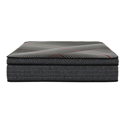 15" Euro Top Gel Memory Foam Hybrid Mattress With Pocket Coils, Cooling &amp; Edge Support - Black - Queen