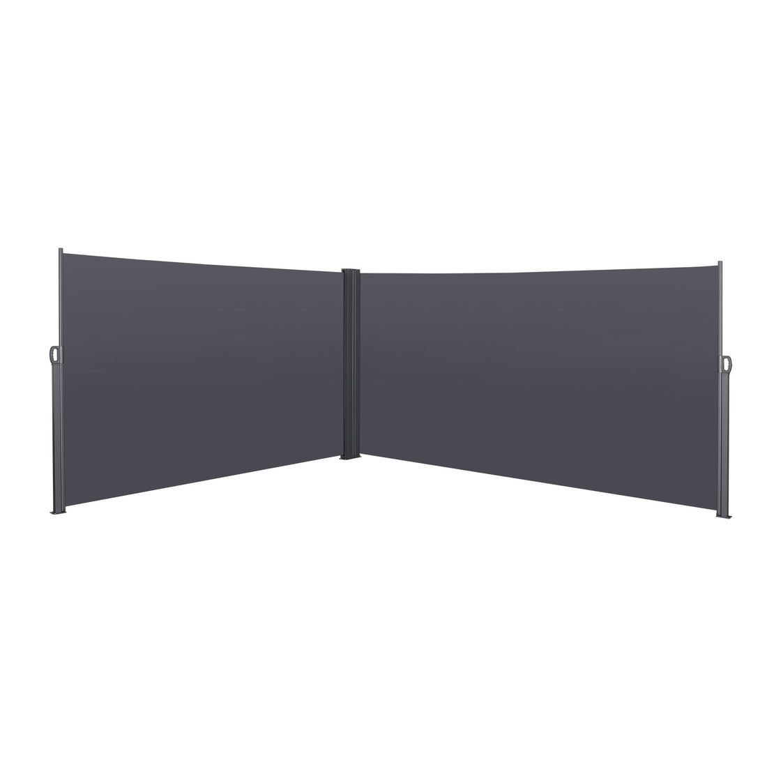 Retractable Side Awning, Waterproof &amp; UV-Resistant, Privacy Screen Divider Roll Up Balcony - Gray