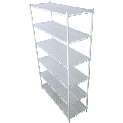 6 Tier 6000Lbs Capacity Nsf Metal Shelf Wire Shelving Unit, Heavy Duty Adjustable Storage Rack With Wheels &amp; Shelf Liners For Commercial Grade Utility Steel Storage Rack