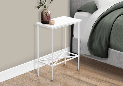 Accent Side Table, Narrow, Small, 2 Tier, Contemporary &amp; Modern