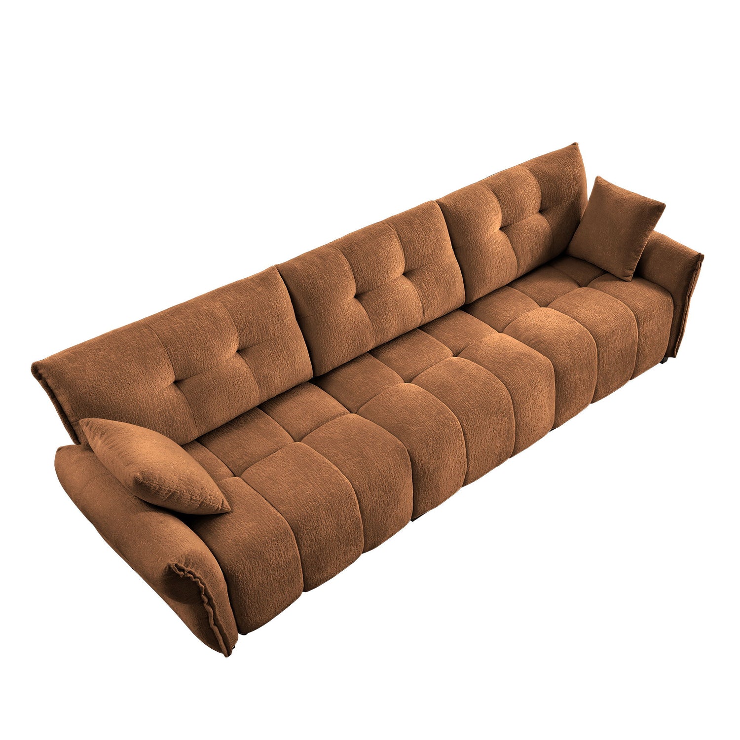 Modern Sofa &amp; Pillows, Textured Cover, High Rebound Cushions