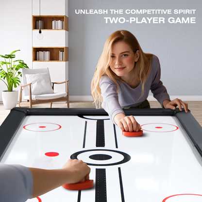Air Hockey Table, 72&quot; Indoor Hockey Table for Kids and Adults, LED Sports Hockey Game with 2 Pucks, 2 Pushers, and Electronic Score System, Arcade Gaming Set for Game Room Family Home