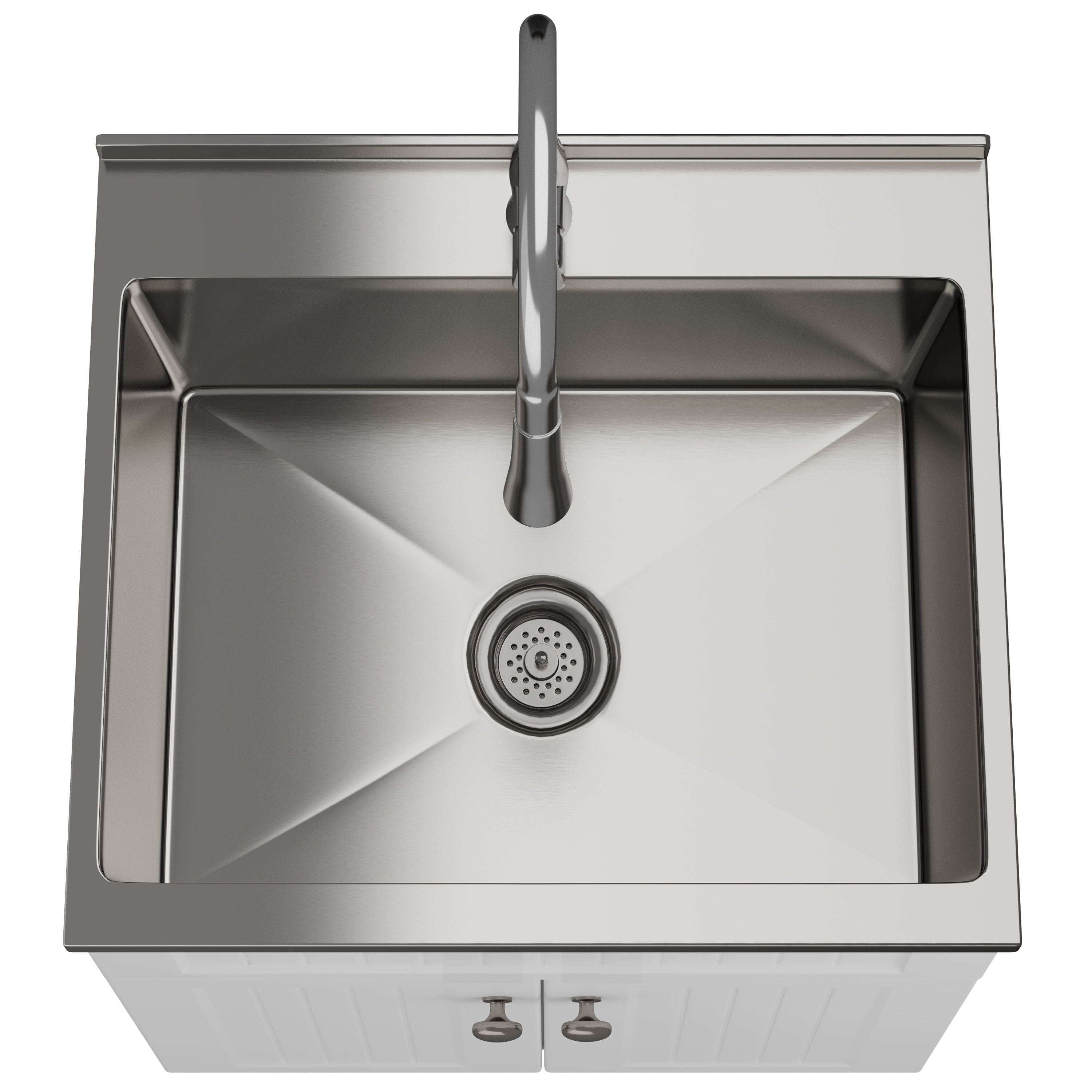 Beckham - Laundry Cabinet &amp; Faucet And Stainless Steel Sink
