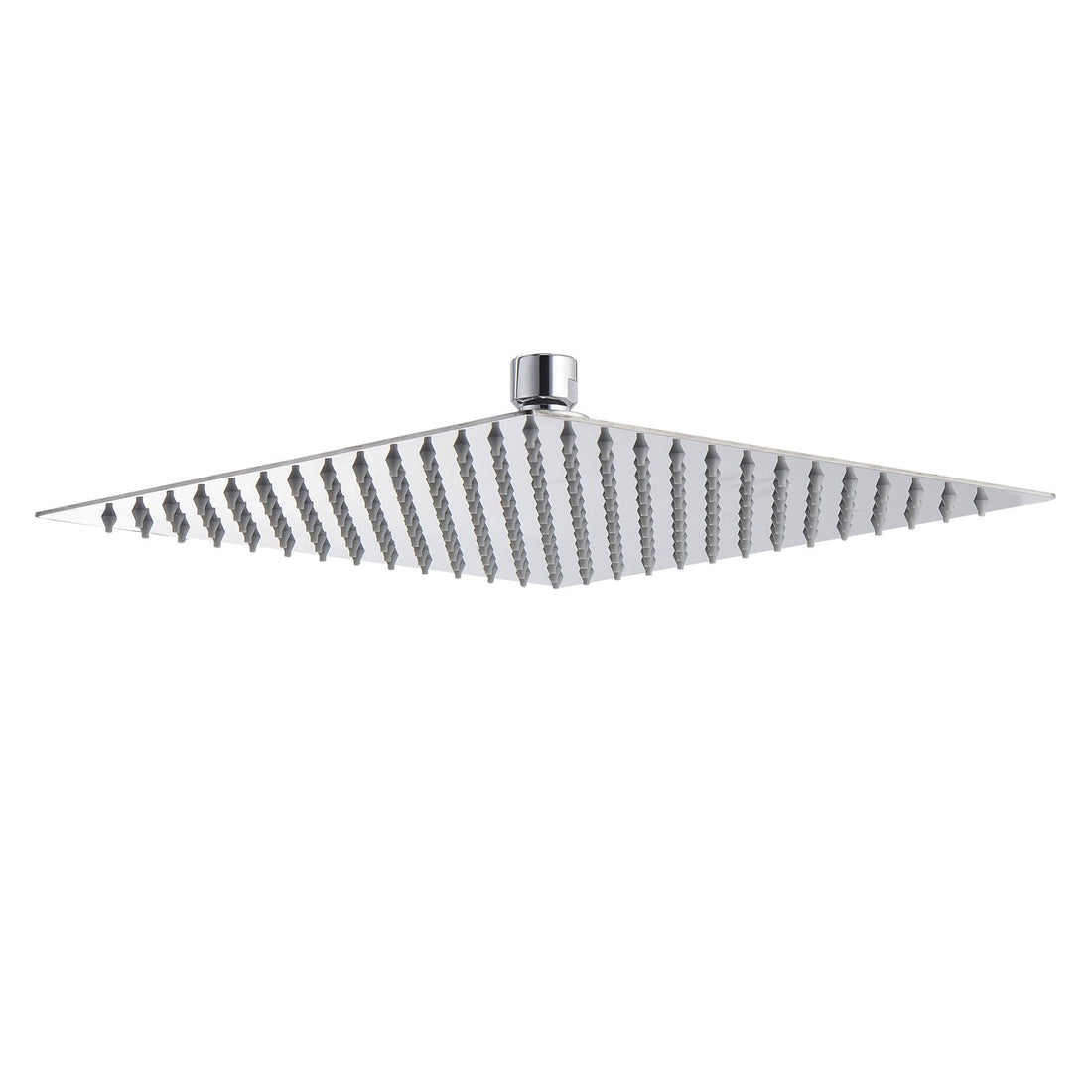 16" Square Rainfall Shower Head Fixed Wall Mount With Full Body Coverage &amp; Self Cleaning Silicone Nozzles