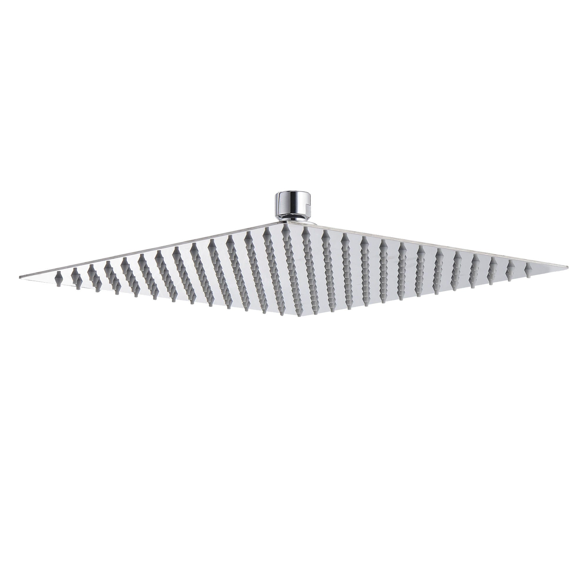16" Square Rainfall Shower Head Fixed Wall Mount With Full Body Coverage &amp; Self Cleaning Silicone Nozzles