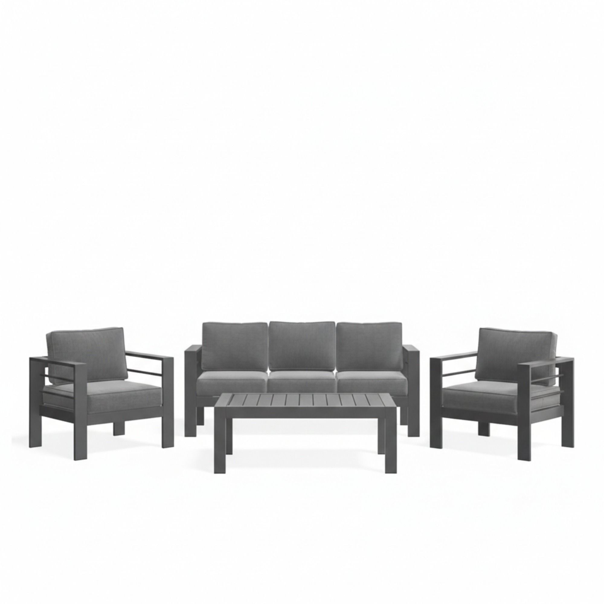 Outdoor Patio Set, All-Weather With Thick Cushions