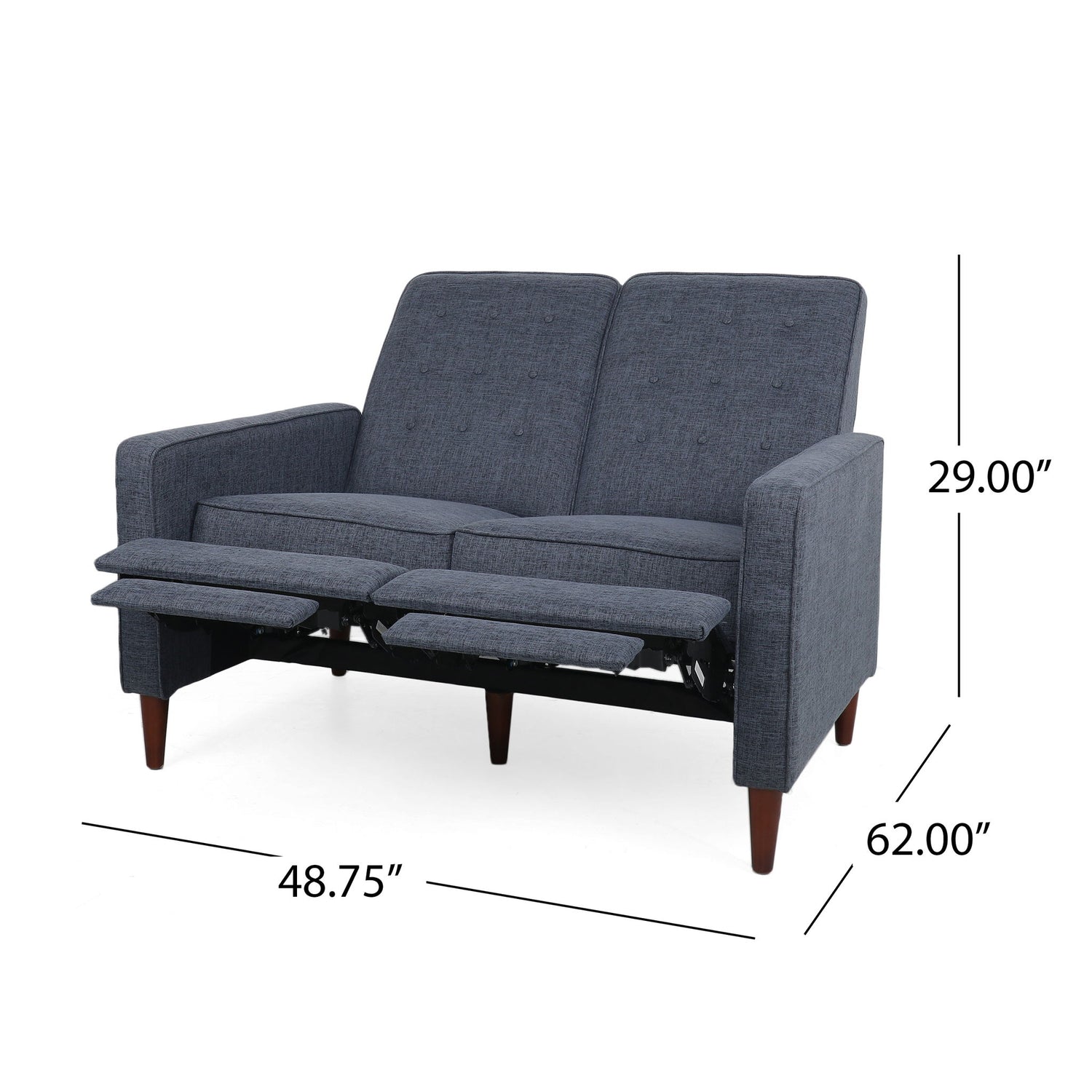 Manville - Contemporary Tufted Loveseat Pushback Recliner