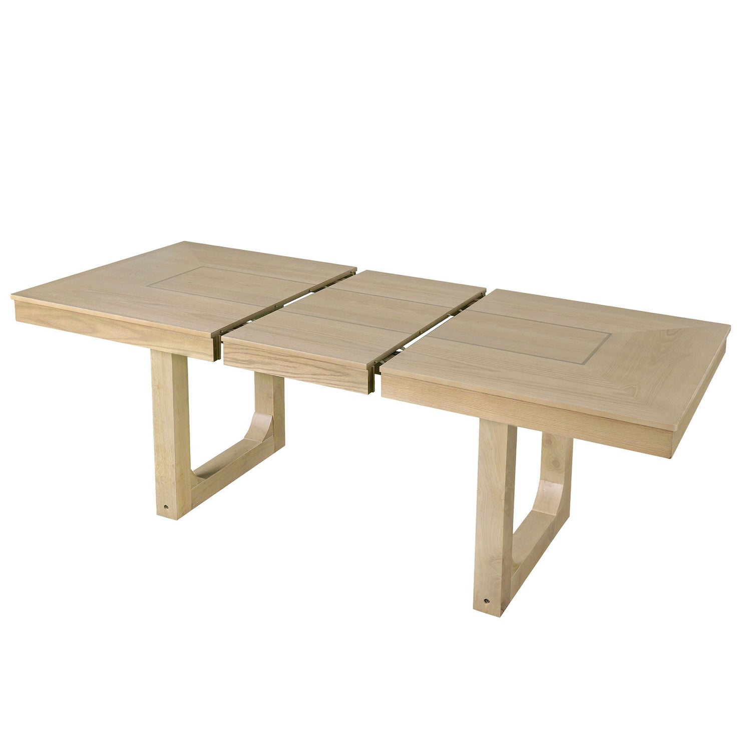 Farmhouse Wooden Kitchen Table With Removable Leaf