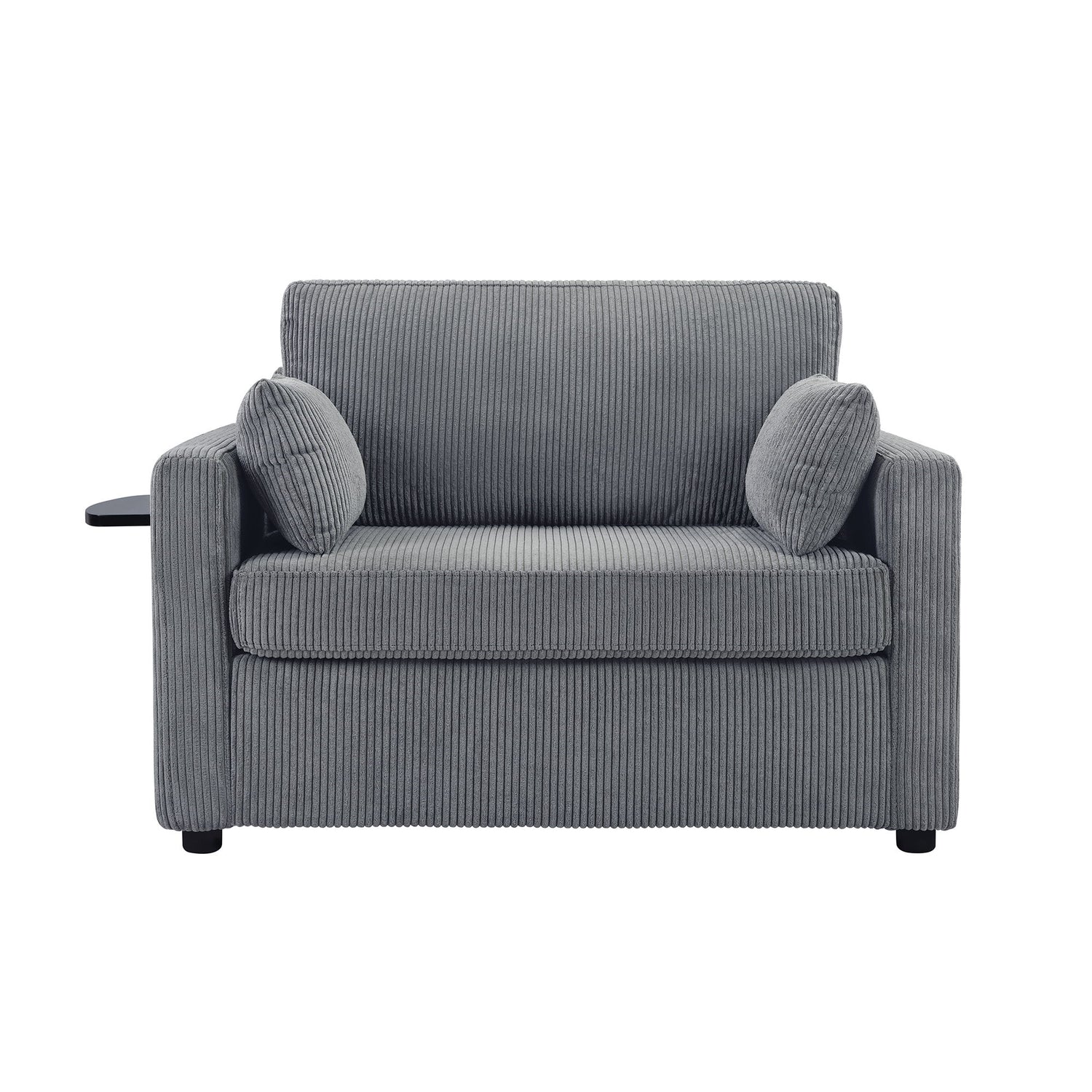 Sleeper Sofa With Foldable Mattress, USB Ports, Side Table &amp; Storage Pocket