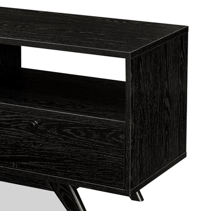 Modern Scandi 3 Door Low Profile TV Stand For TVs Up To 80&quot;
