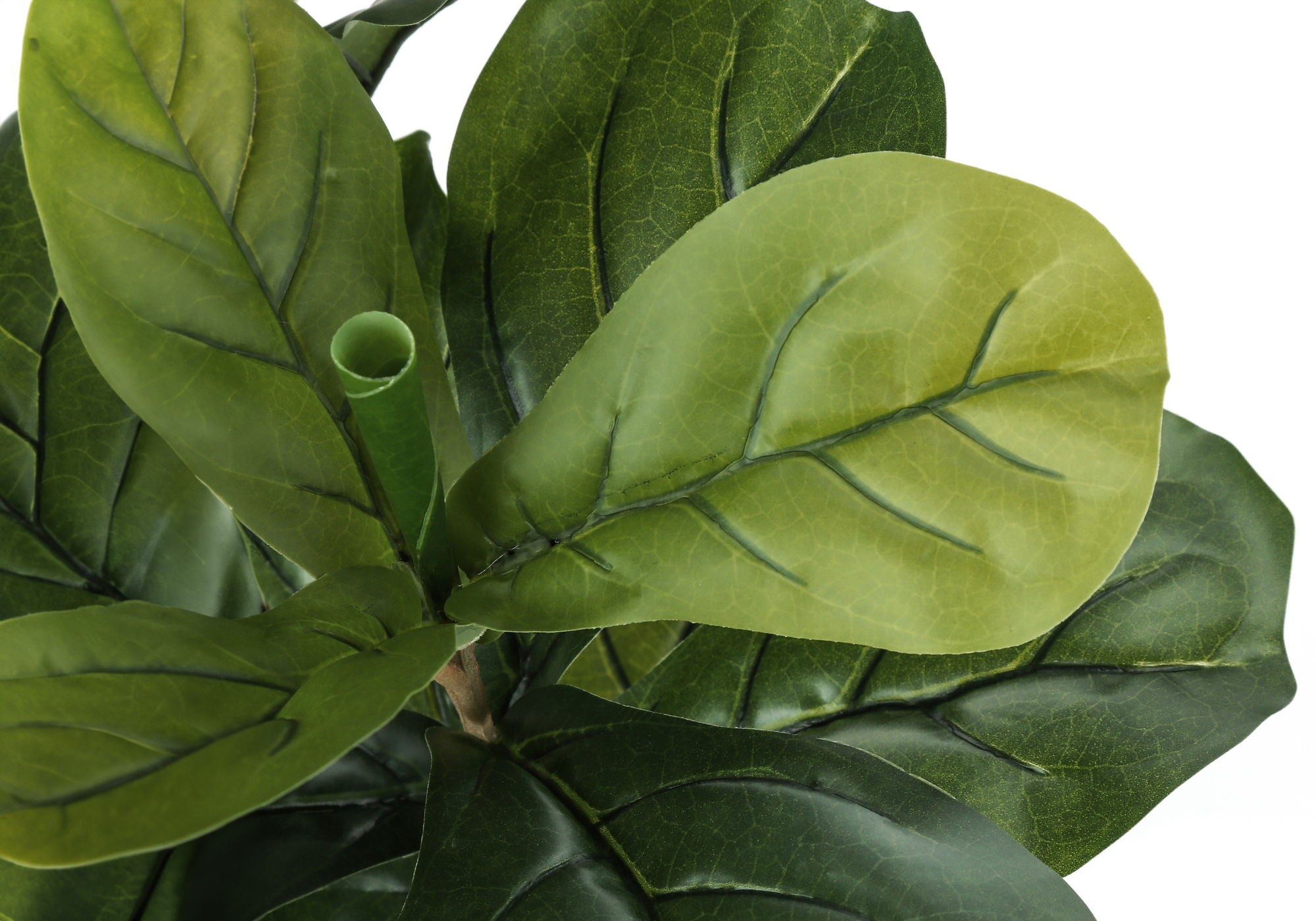 41&quot; Tall, Artificial Plant, Fiddle Tree, Indoor, Faux, Fake, Floor, Greenery, Potted, Real Touch, Decorative - Green / Black
