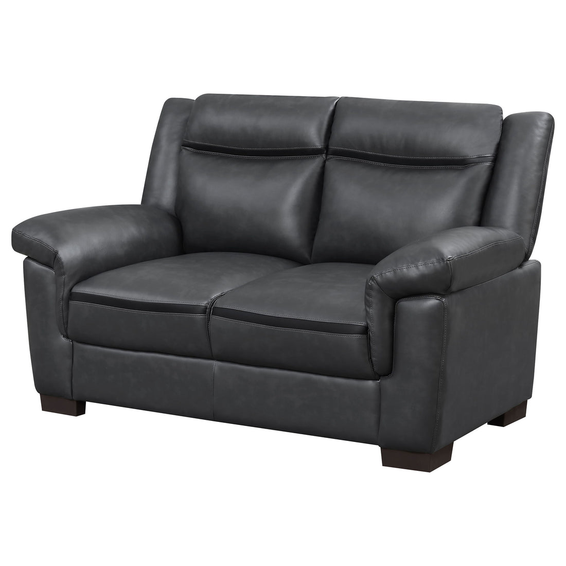 Jacob - Loveseat With Pillow Top Arms Upholstery - Gray