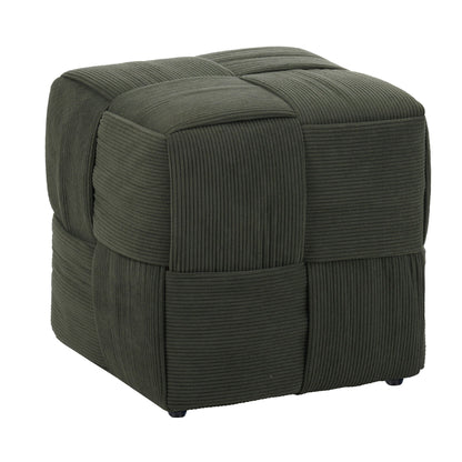 Square Ottoman Foot Rest With Woven Design