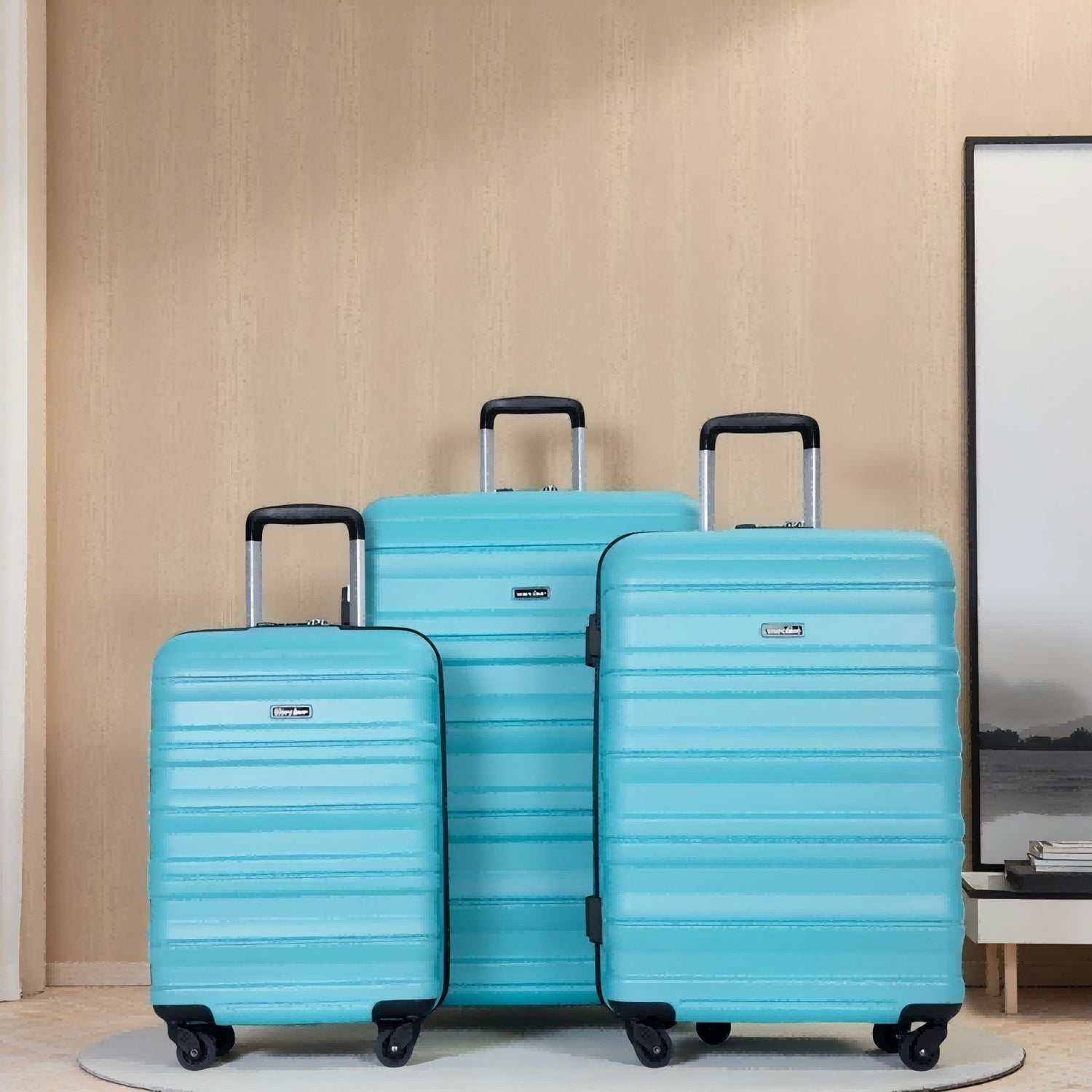 Expandable 3 Piece Luggage Sets Lightweight &amp; Durable Suitcase, Spinner Wheels, Tsa Lock
