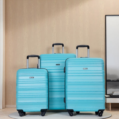 Expandable 3 Piece Luggage Sets Lightweight &amp; Durable Suitcase, Spinner Wheels, Tsa Lock