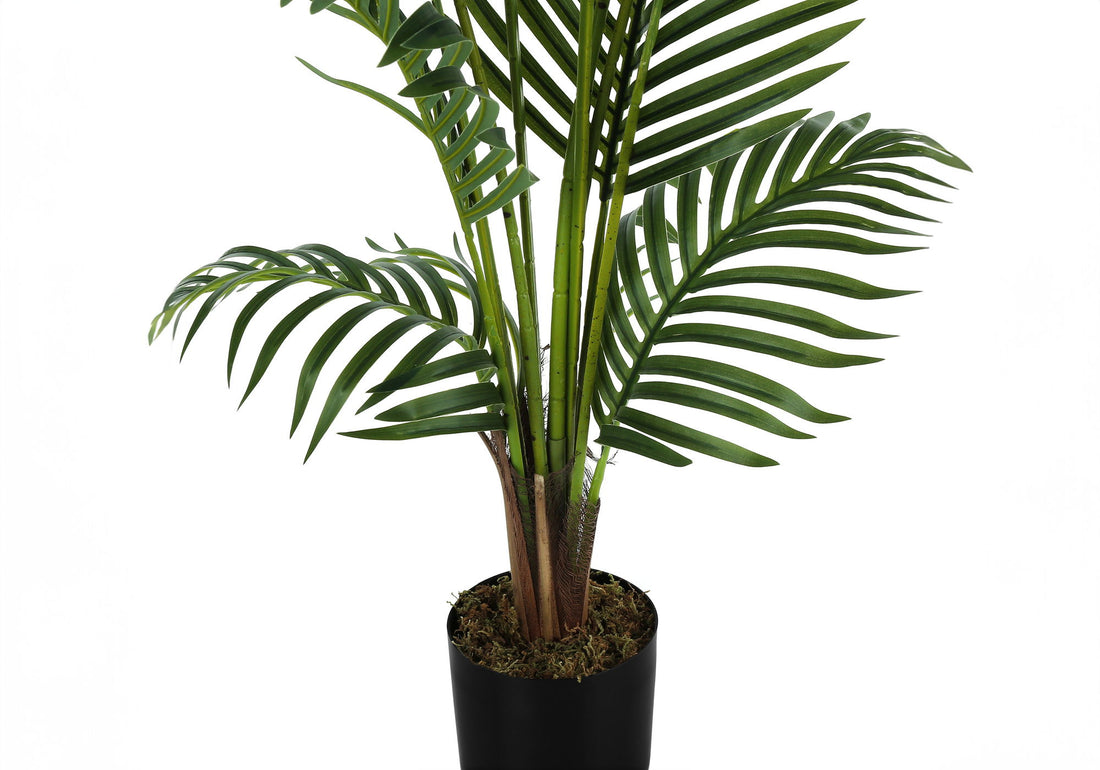 57&quot; Tall, Artificial Plant, Palm Tree, Indoor, Faux, Fake, Floor, Greenery, Potted, Real Touch, Decorative - Green / Black