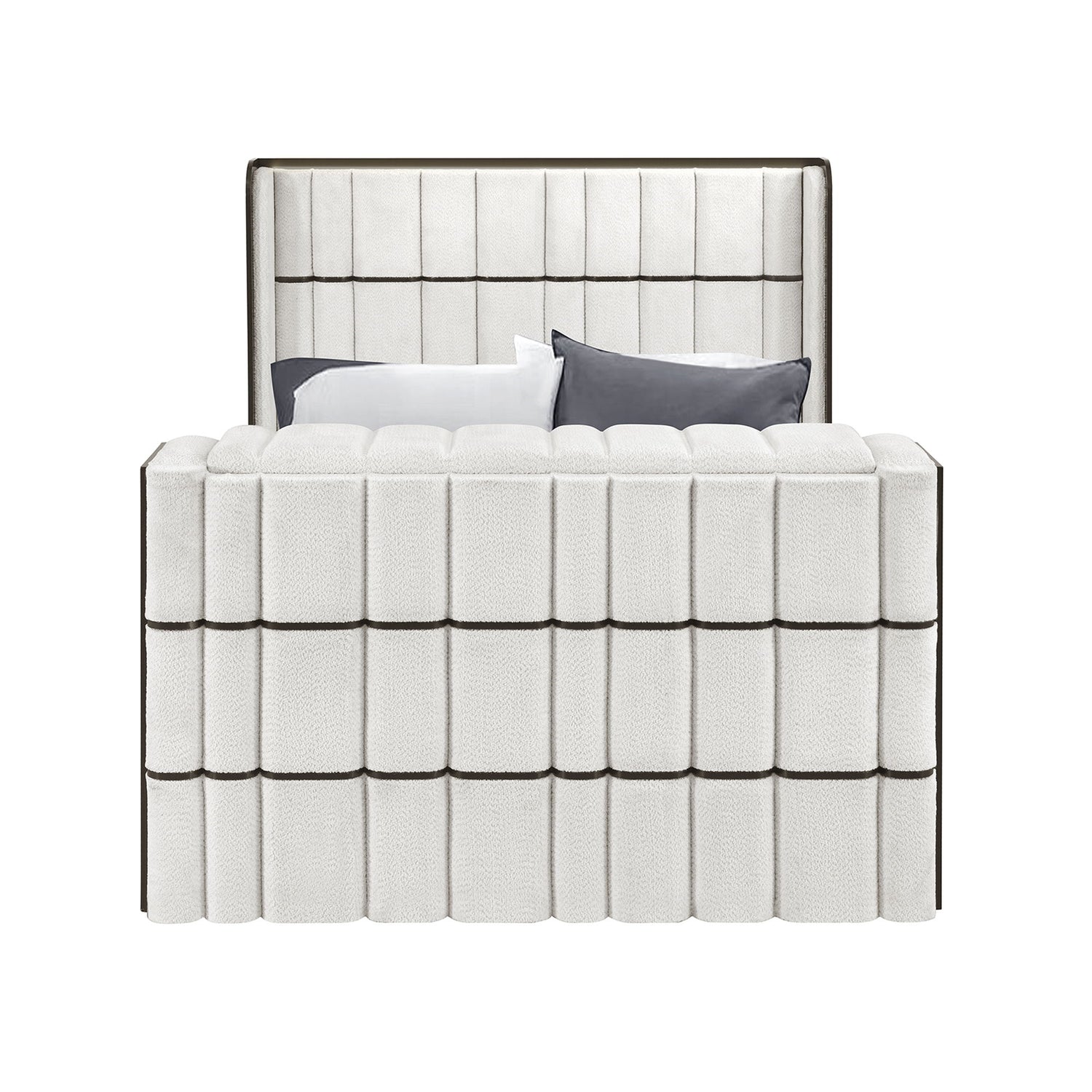 Isaiah - Bed With TV Lift-LED Speakers And Fireplace