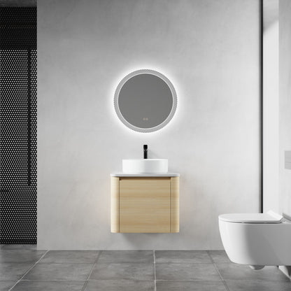 Mounted Bathroom Vanity With Art Sink &amp; 2 Soft Close Doors