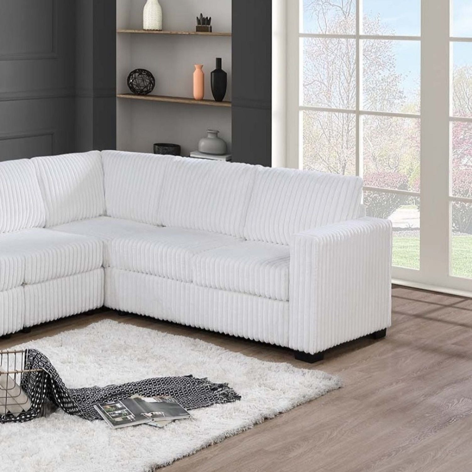 L-Shaped Sectional Set For Living Room