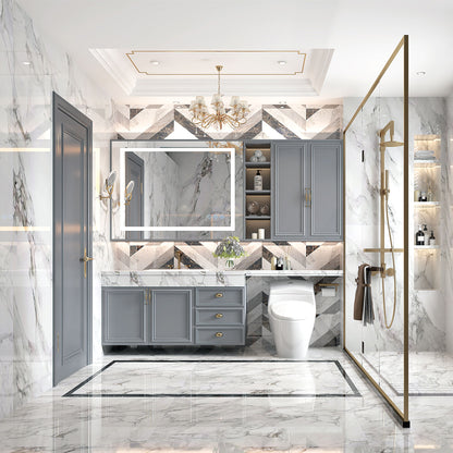 3000-6000K LED Bathroom Mirror With Lights, Anti-Fog Dimmable Lighted Wall Mounted Vanity Mirror Master Bath Modern Makeup (Only Mirrors, Not Cabinets) Horizontal &amp; Vertical