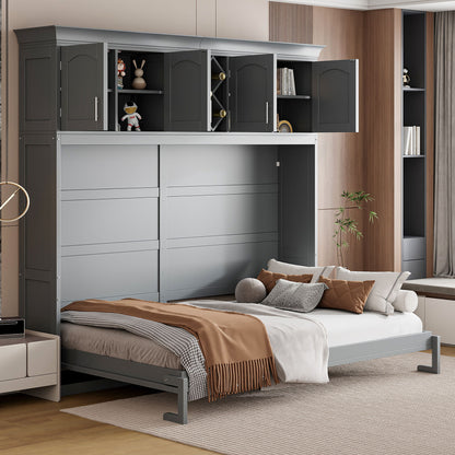 Murphy Wall Bed With Top Cabinets &amp; Wine Rack