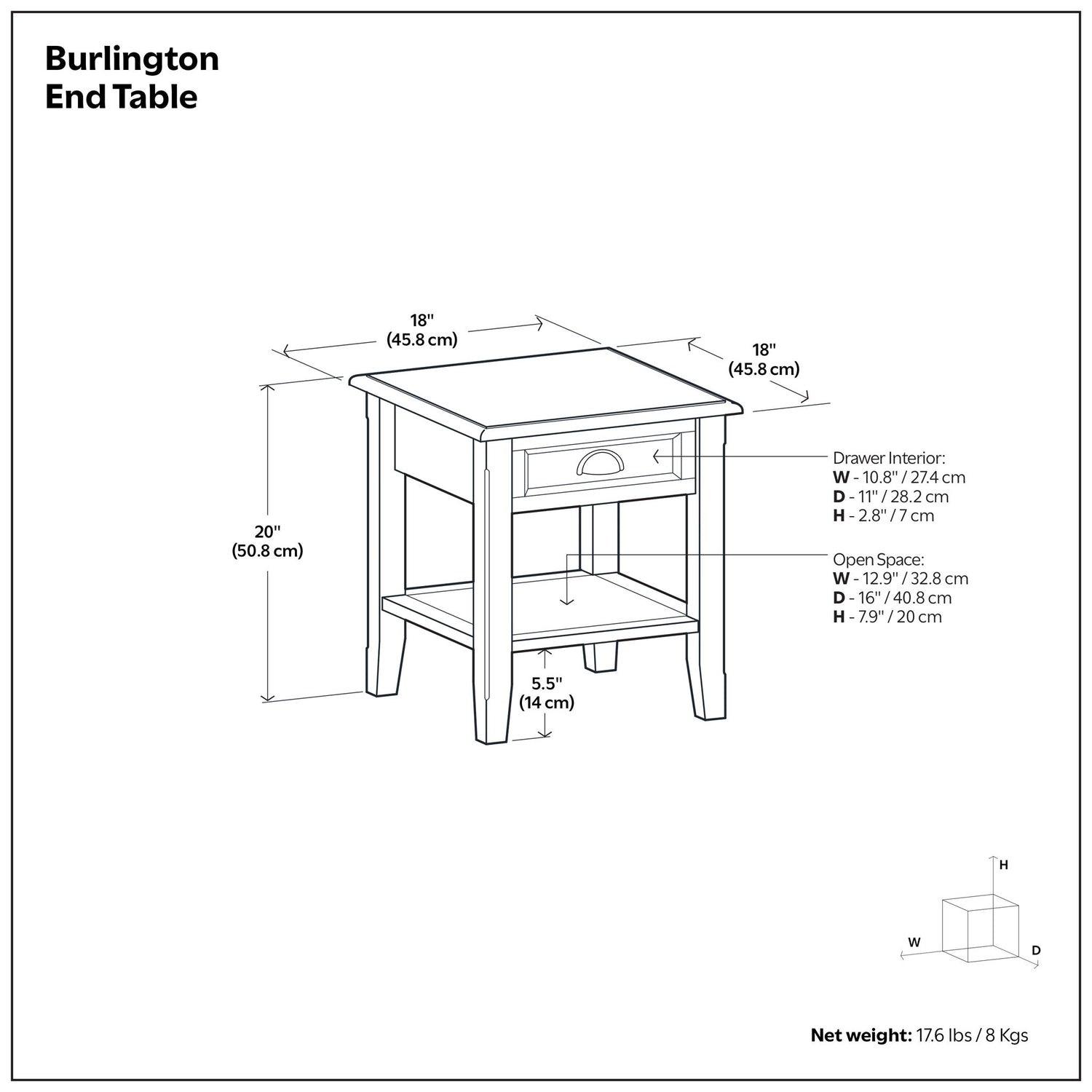 Burlington - End Table - Mahogany Brown