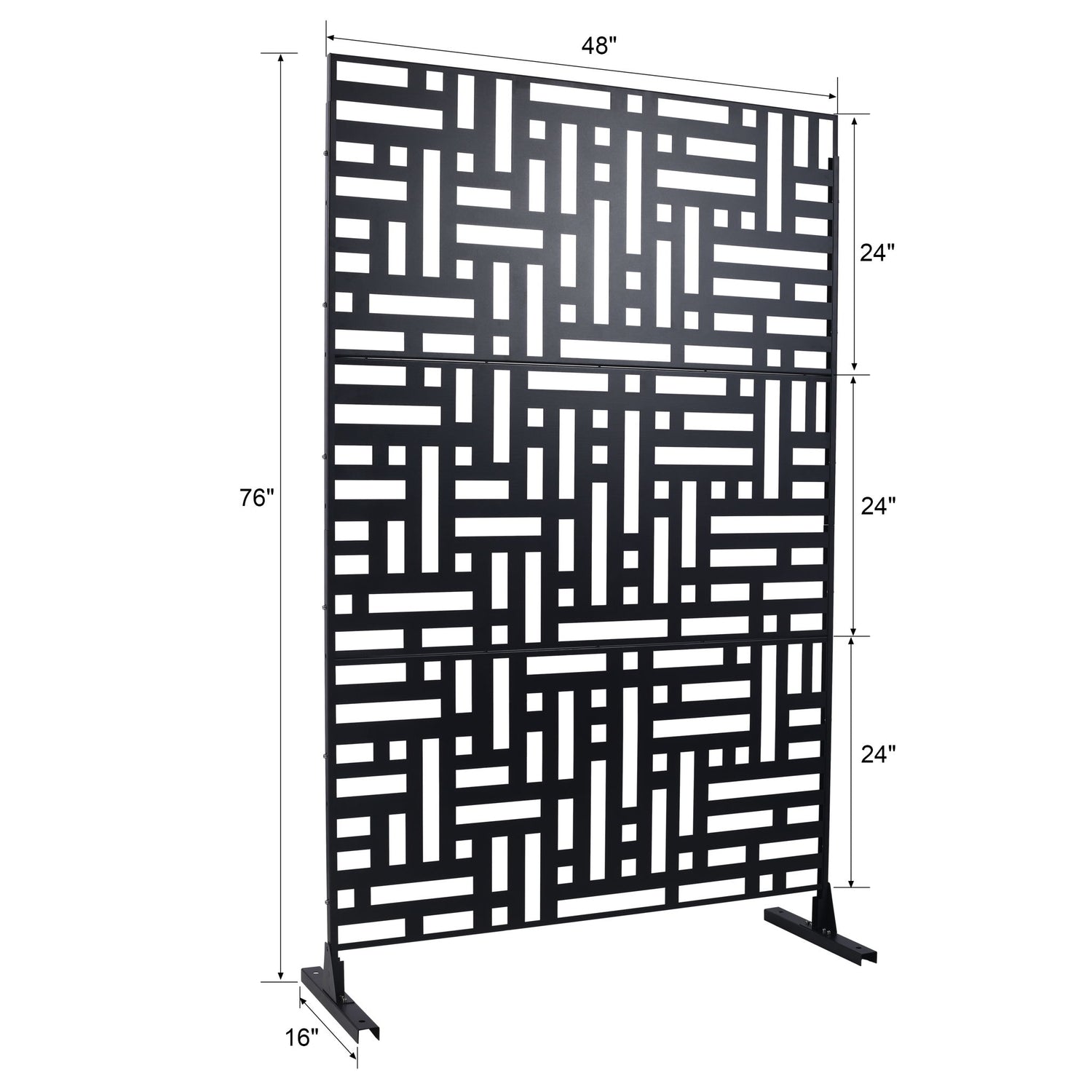 Decorative Freestanding Metal Privacy Screen For Indoor &amp; Outdoor Use