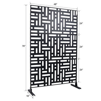 Decorative Freestanding Metal Privacy Screen For Indoor &amp; Outdoor Use