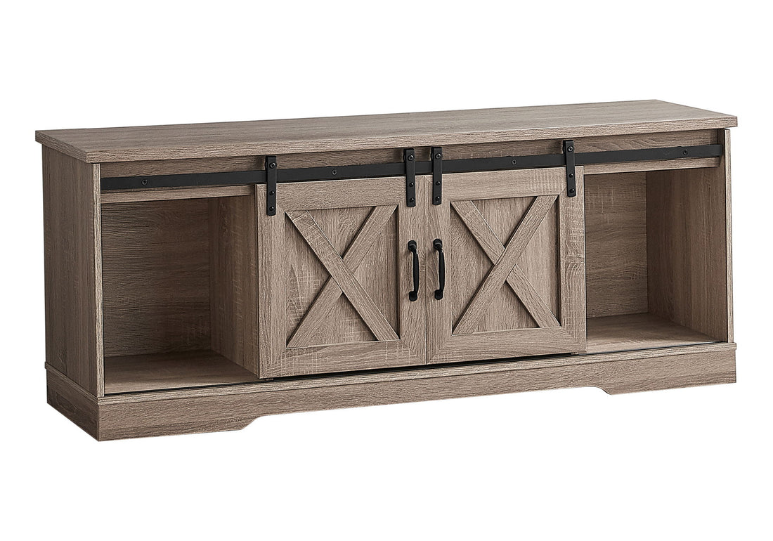 TV Stand, Console, Media Entertainment Center, Storage Cabinet, Transitional - Taupe