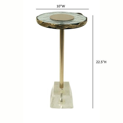 Anaheim - Round Accent Table - Gold