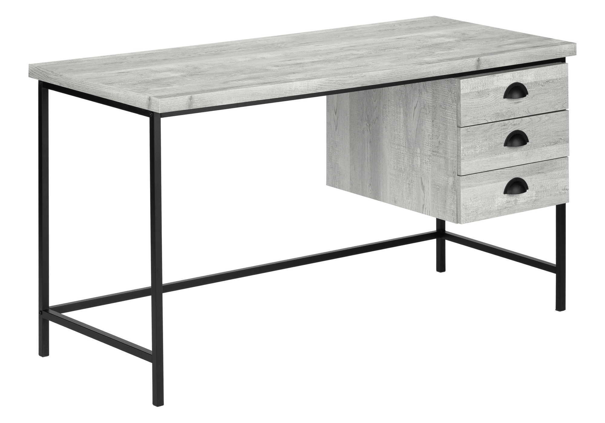 Computer Desk For Home Office, Laptop, 3 Storage Drawers, Contemporary &amp; Moder