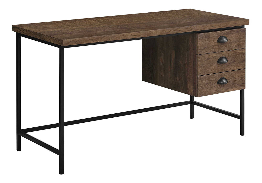 Computer Desk For Home Office, Laptop, 3 Storage Drawers, Contemporary &amp; Moder