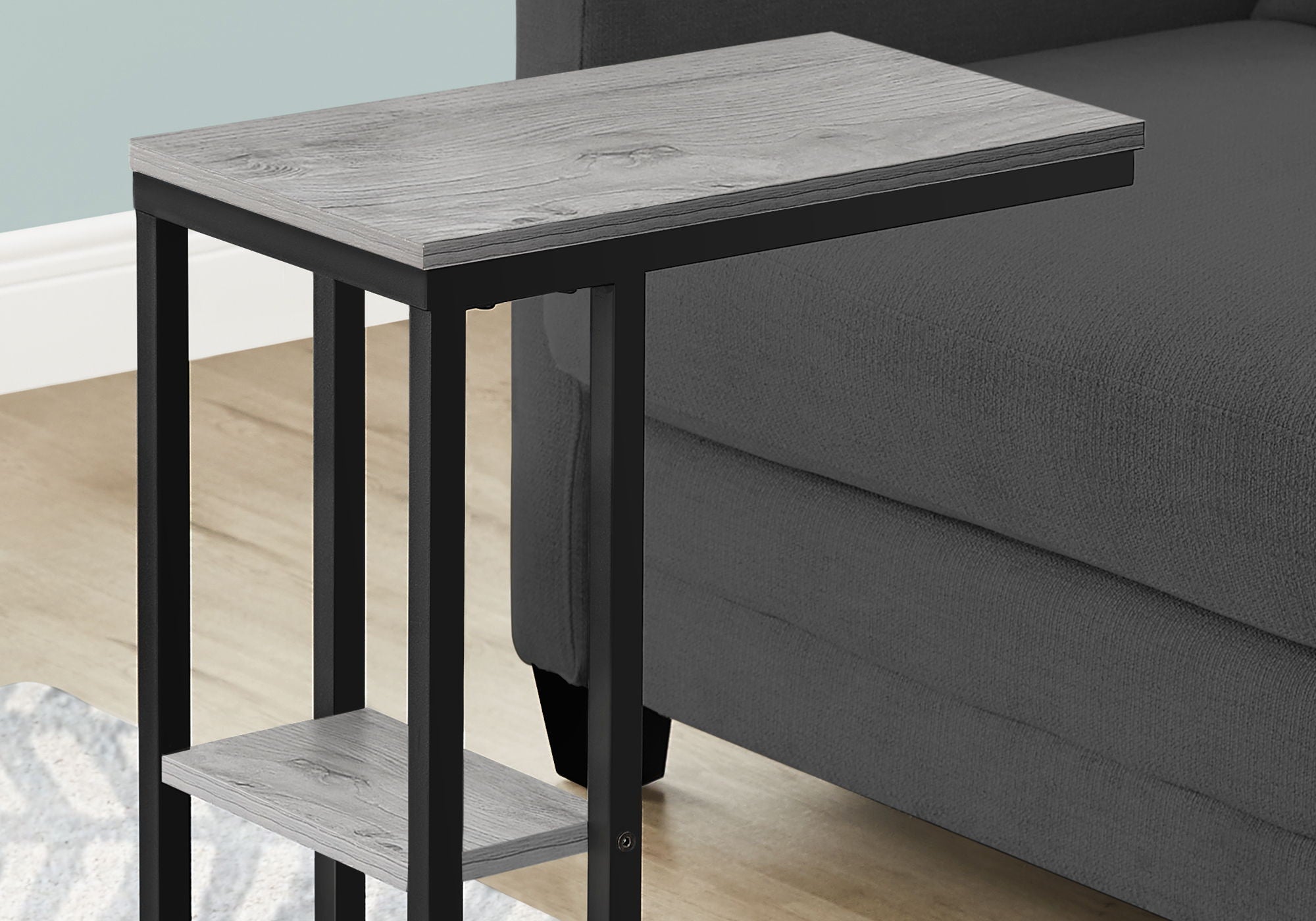Accent Table, C - Shaped, Marble Look Contemporary &amp; Modern Convenient Design