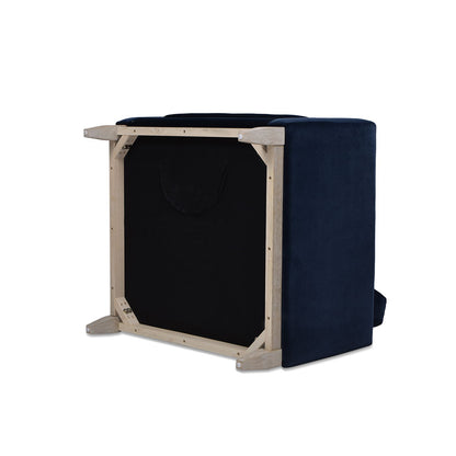 Knox - Modern Farmhouse Arm Chair - Dark Navy Blue