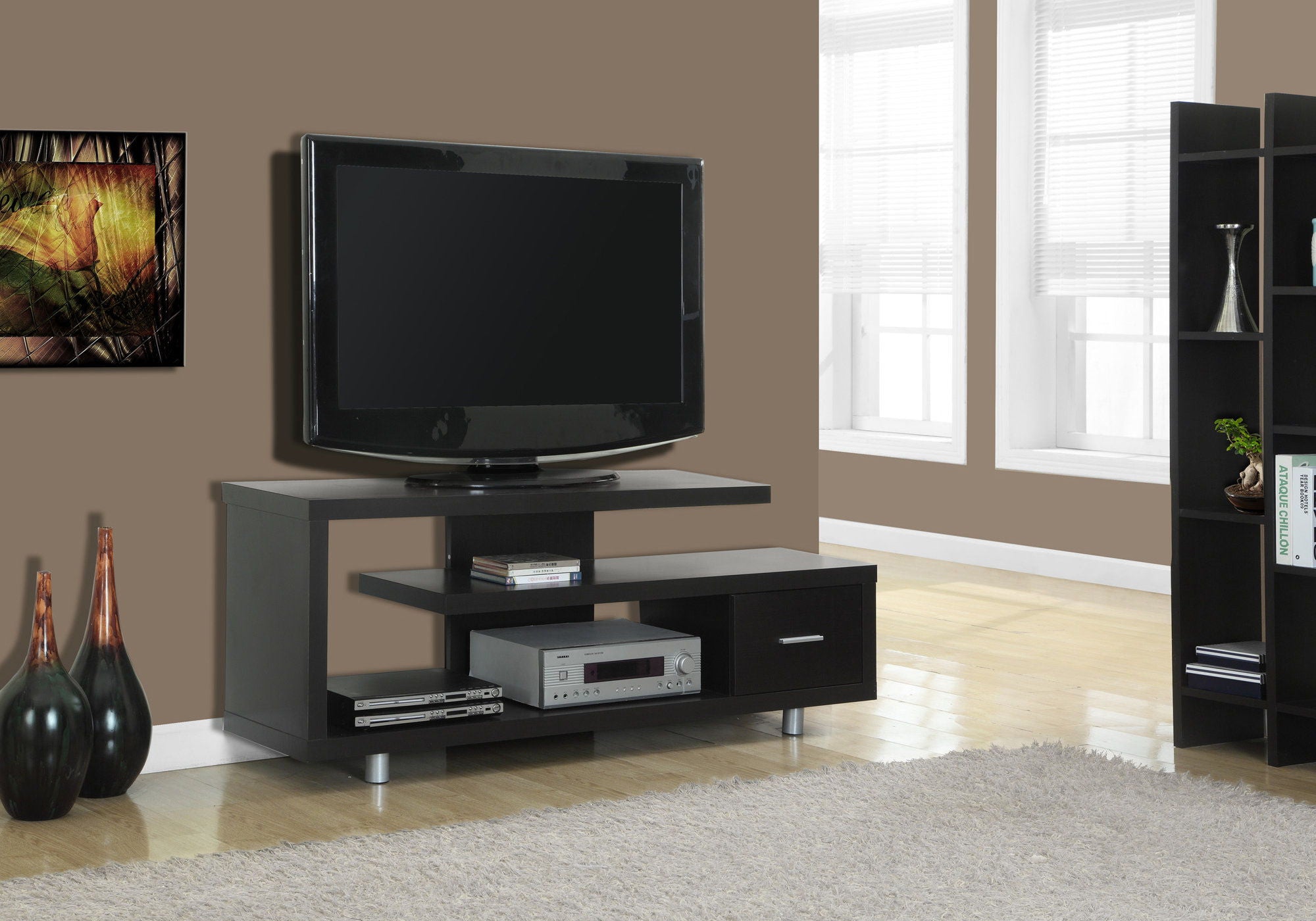 TV Stand, Console, Media Entertainment Center Storage Cabinet, Contemporary &amp; Modern