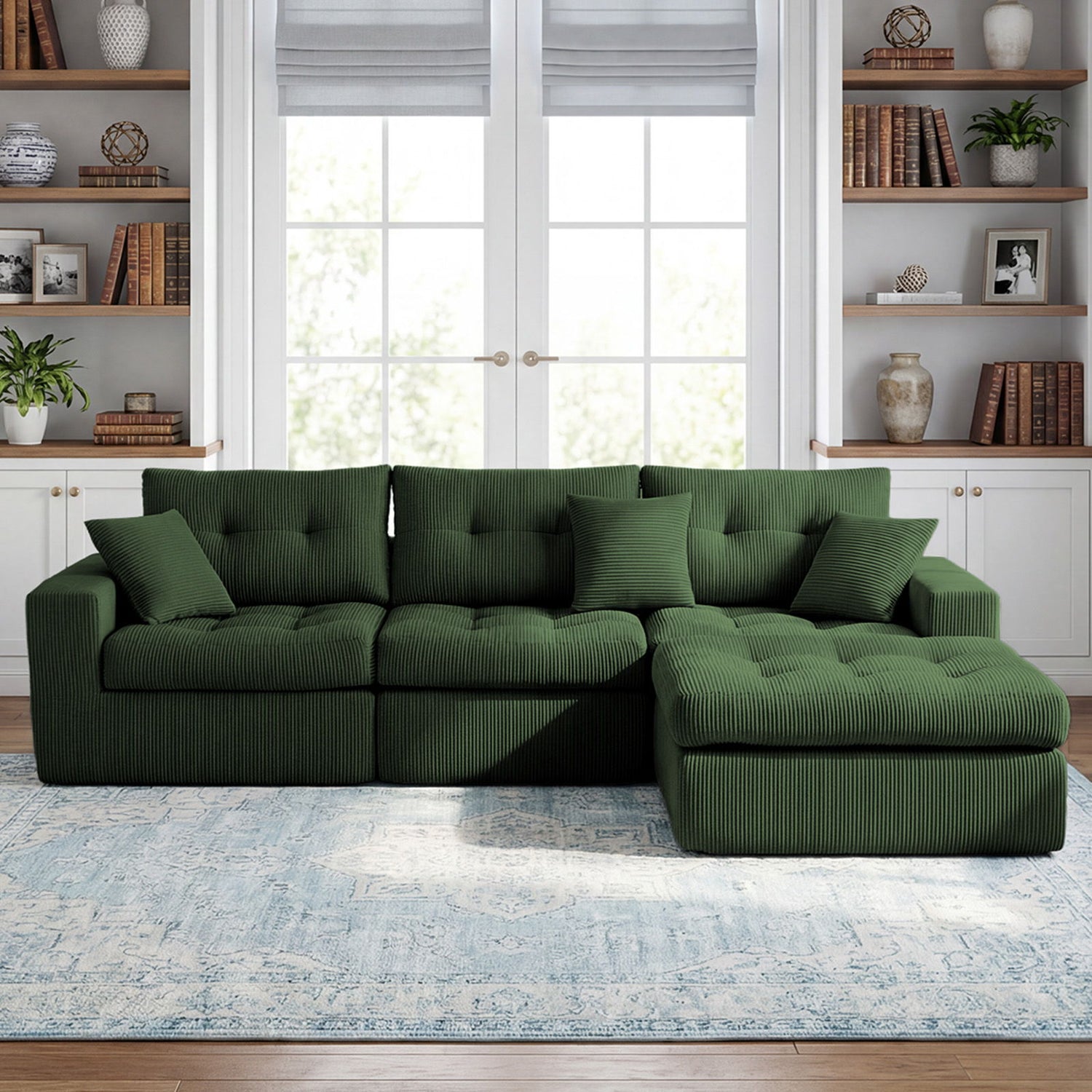 Corner Chaise L-Shaped Sectional Sofa Bed
