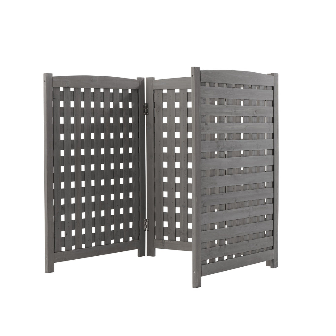 Air Conditioner Fence Screen Outside, Cedar Privacy Fence 3 Panels To Hide Ac &amp; Trash Enclosure