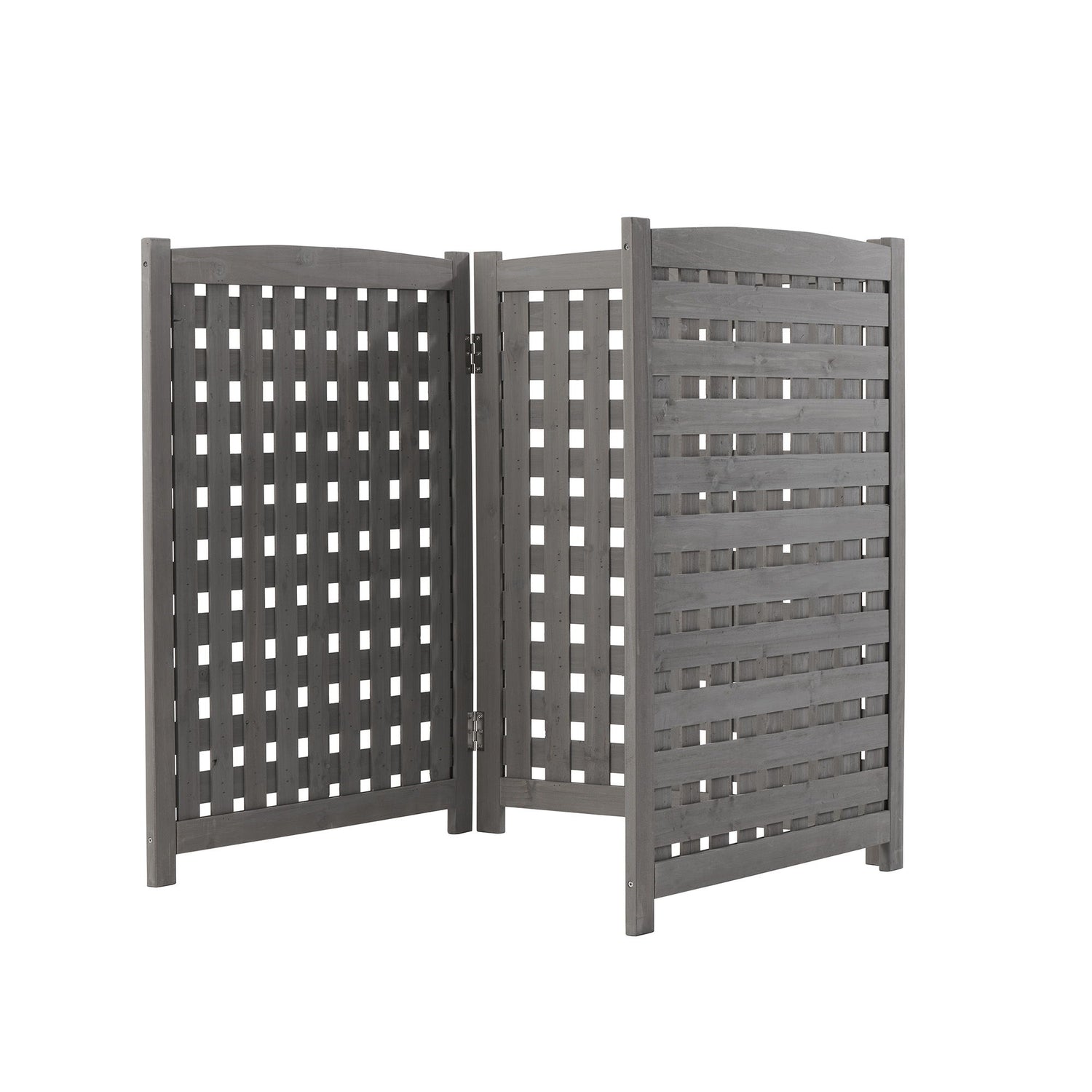 Air Conditioner Fence Screen Outside, Cedar Privacy Fence 3 Panels To Hide Ac &amp; Trash Enclosure