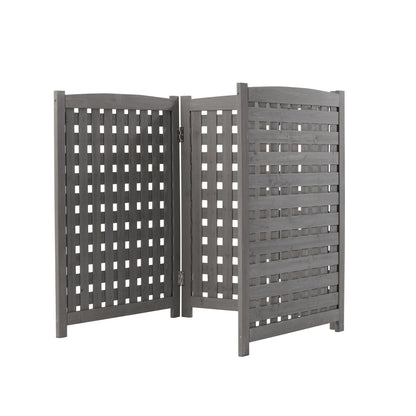 Air Conditioner Fence Screen Outside, Cedar Privacy Fence 3 Panels To Hide Ac &amp; Trash Enclosure
