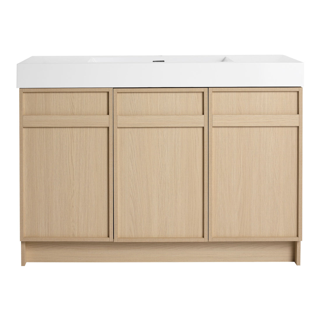 Freestanding Bathroom Vanity With Resin Sink &amp; Soft Close Cabinet Doors