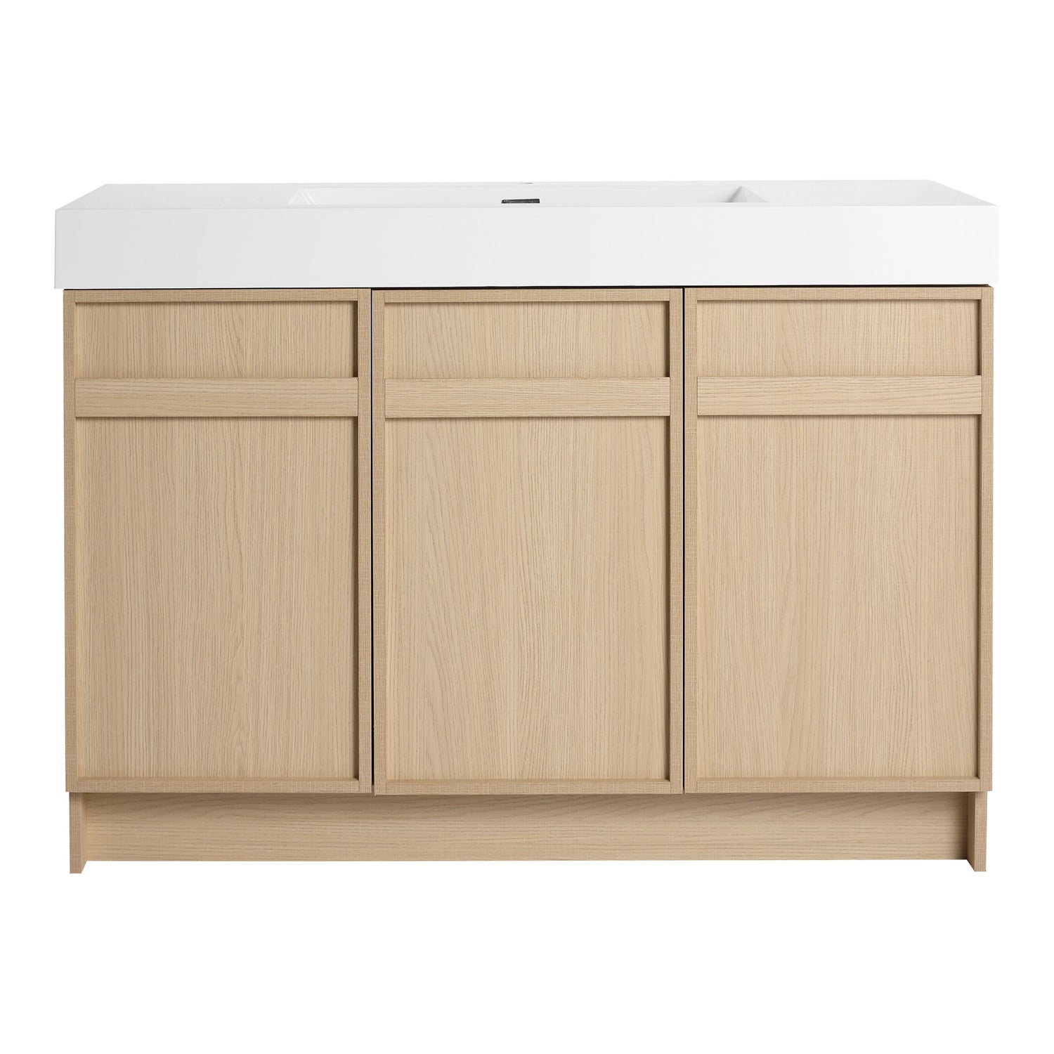 Freestanding Bathroom Vanity With Resin Sink &amp; Soft Close Cabinet Doors