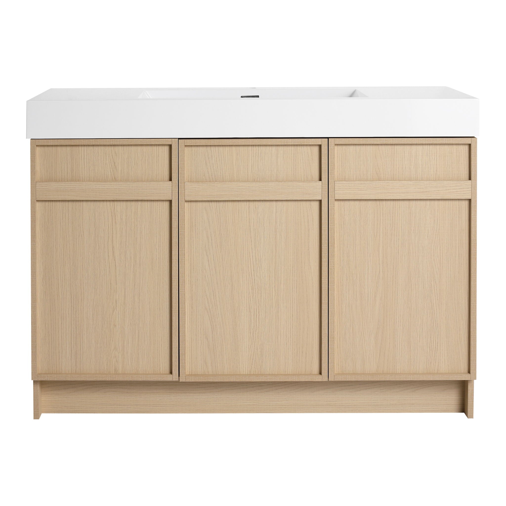 Freestanding Bathroom Vanity With Resin Sink &amp; Soft Close Cabinet Doors