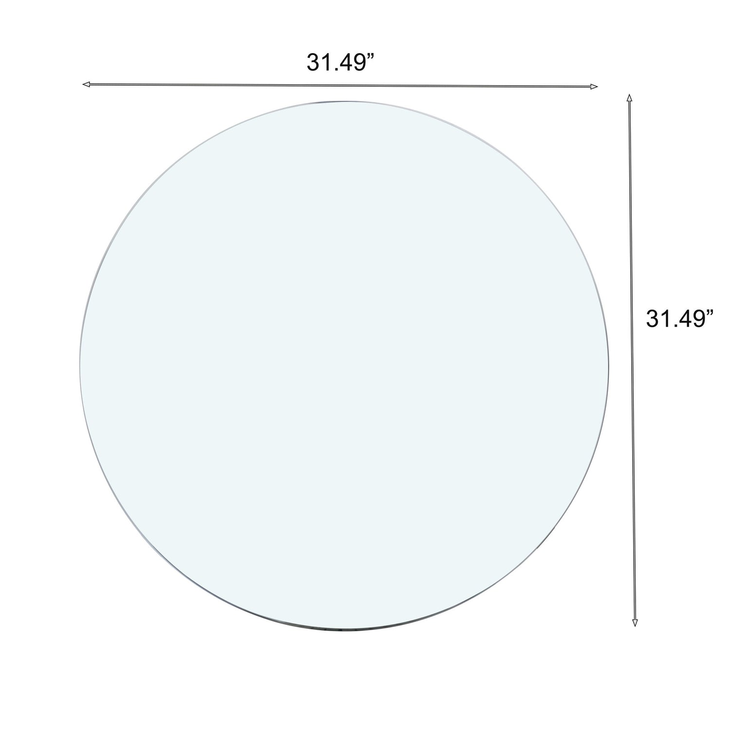 Round Tempered Glass Table Top