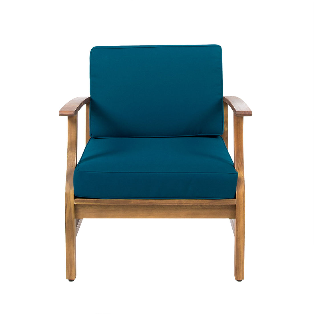 Kaleidoscope - Club Chair With Slat Paneling - Blue