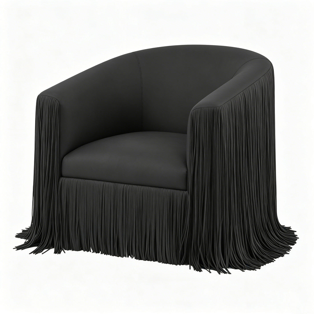 Isle - Swivel Chair With Fringe Accent