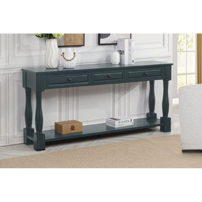 Long Console Table With Drawers And Shelf