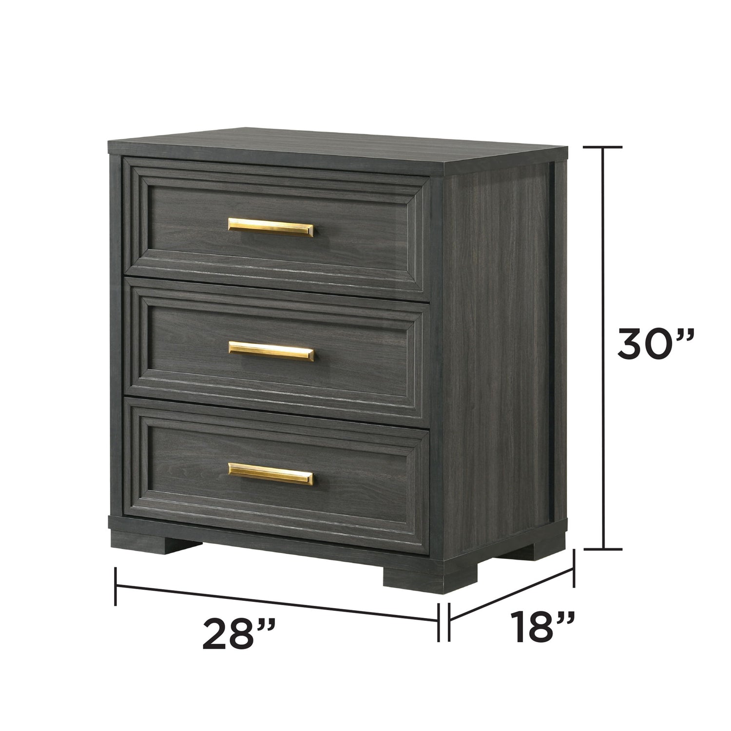 Colorado - Nightstand - Charcoal